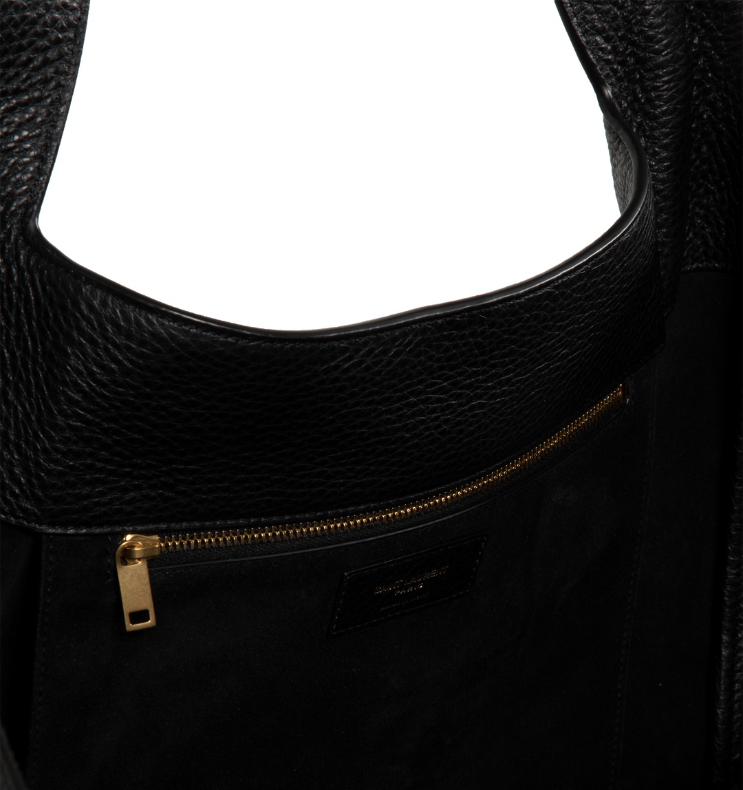 Saint Laurent Le 5 À 7 Bea In Grained Leather In Black
