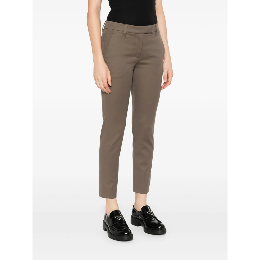 Brunello Cucinelli Green Pants In Brown