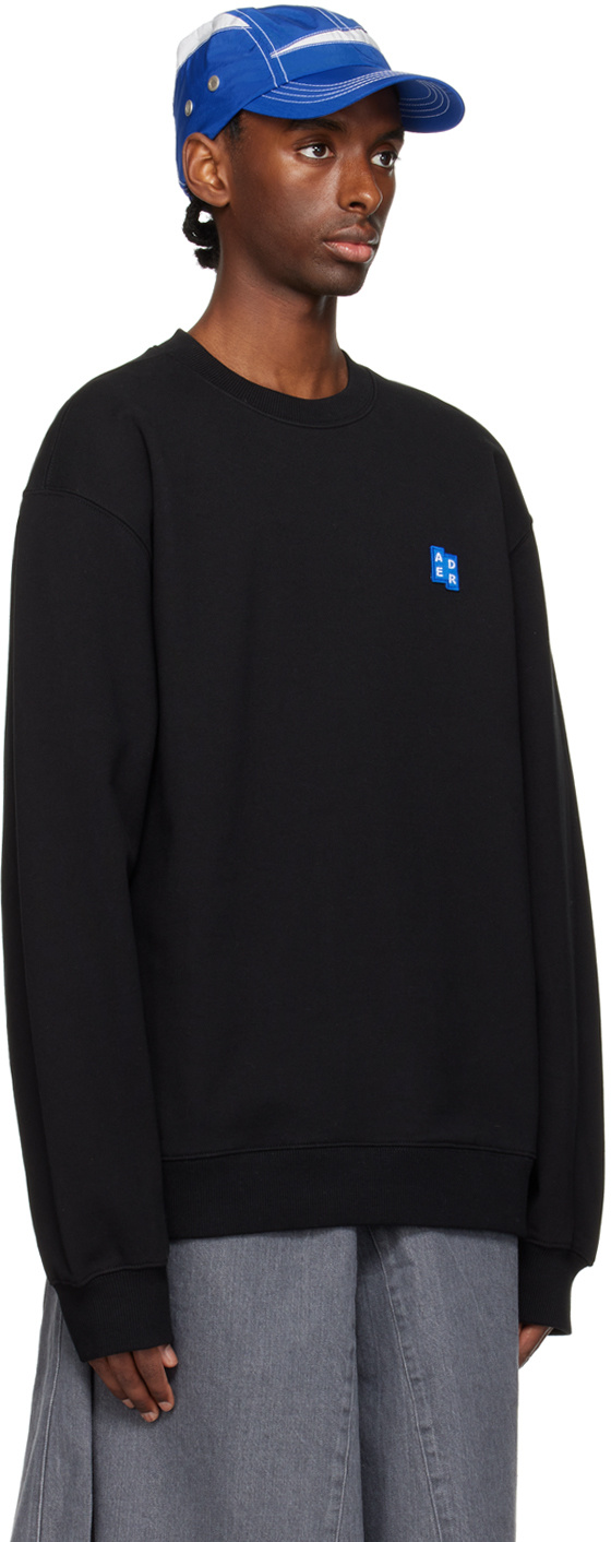 Ader Error Long-sleeved Polo Shirt In Black