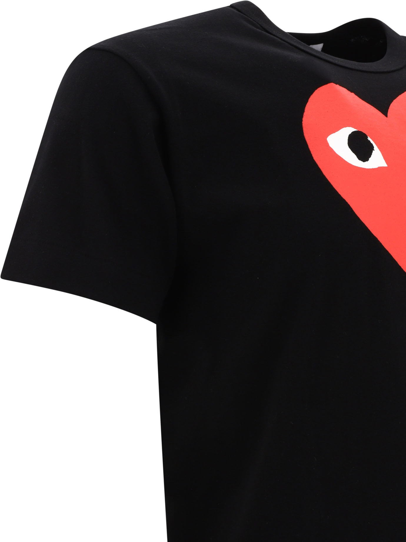 Comme Des Garçons Play Comme Des Garcons Play Heart Print T-shirt In Black