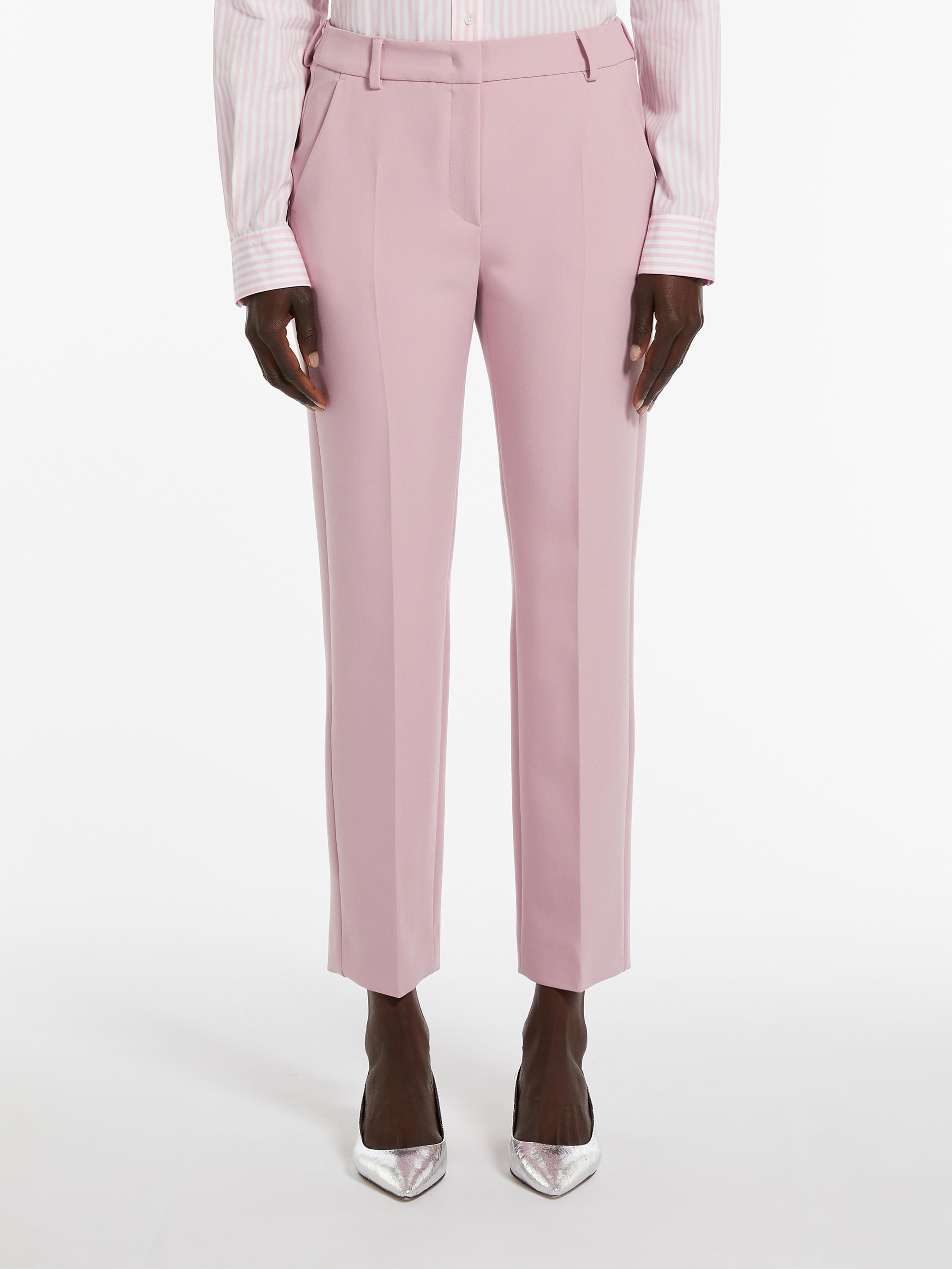 Weekend Max Mara Waistband Loop Casual Pants In Pink