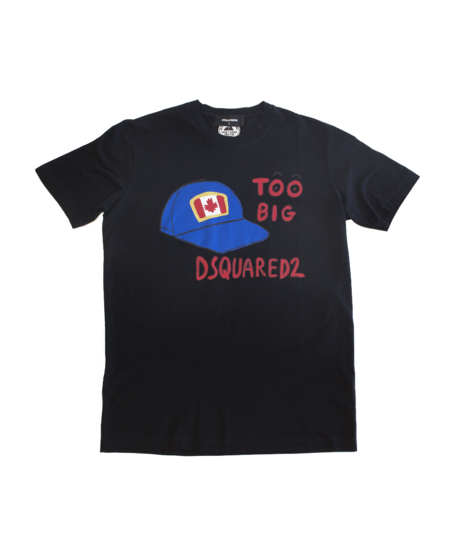 Dsquared2 Graphic-print Cotton T-shirt In Black