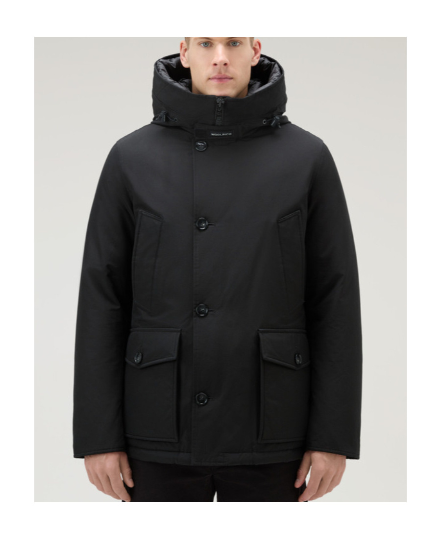 Woolrich Arctic Anorak In Ramar Cloth In Black