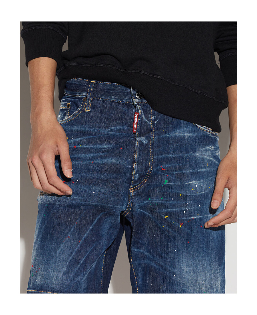 Dsquared2 Embroidered Maple-leaf Denim Shorts In Black