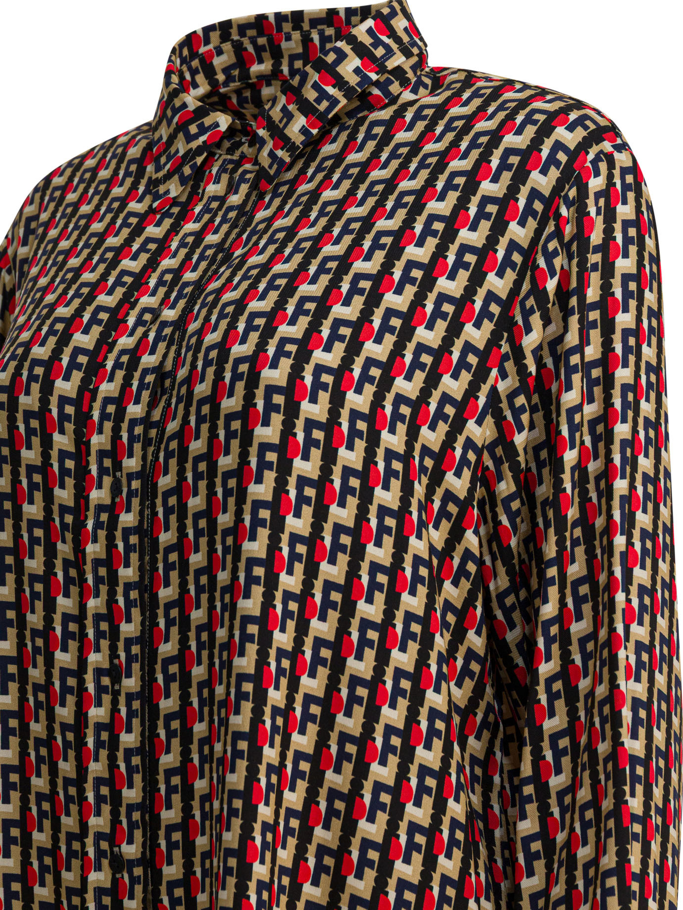 Ines De La Fressange Geometric-pattern Shirt In Multi