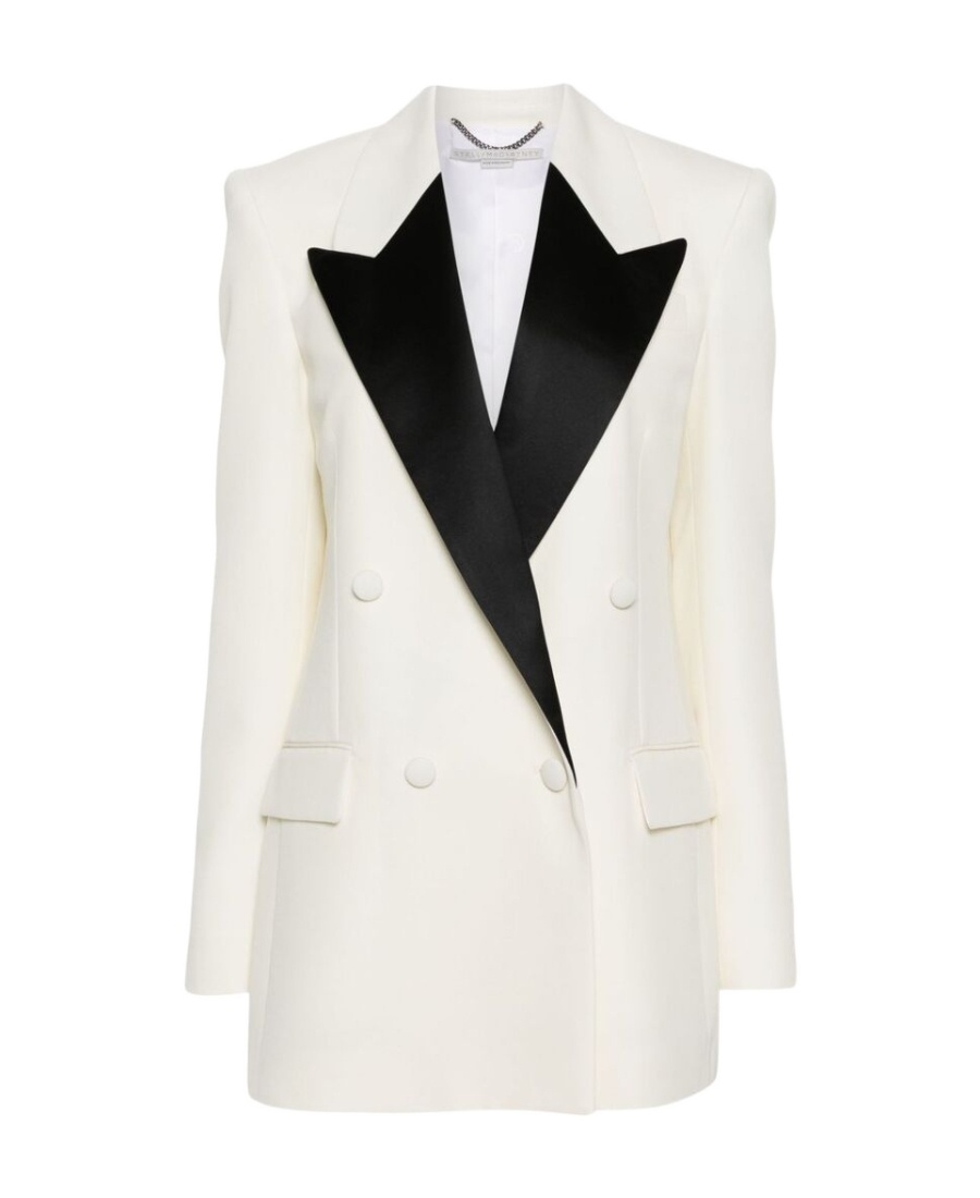 Stella Mccartney Long Sleeved Suit Jacket In White