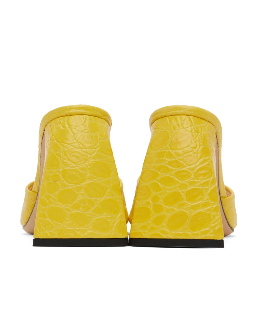 By Far Michele Flat-soled Sandals In Yellow