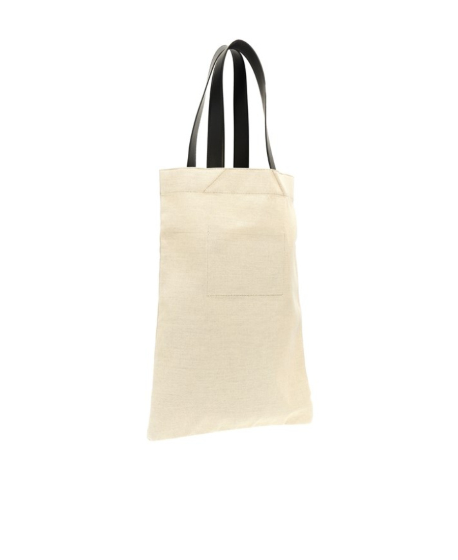 Jil Sander Beige Large Flat Shopper Tote In Nude
