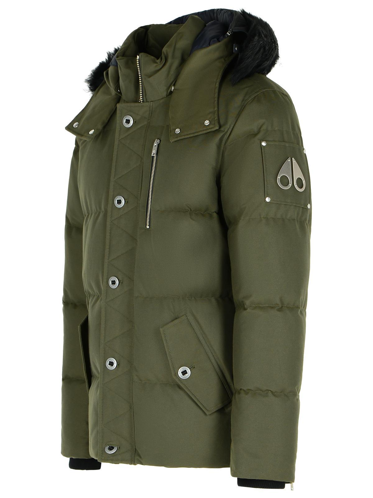 Moose Knuckles Cotton And Nylon Hooded Jacket In Green
