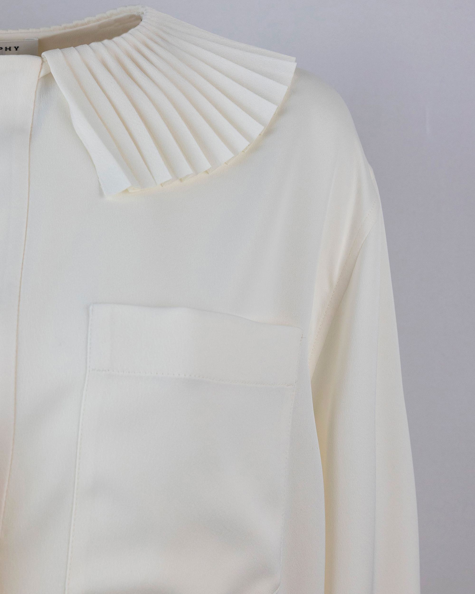Philosophy Di Lorenzo Serafini Chest Pocket Blouse In White