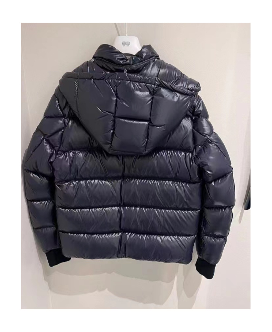 Moncler Lunetiere Short Down Jacket In Blue