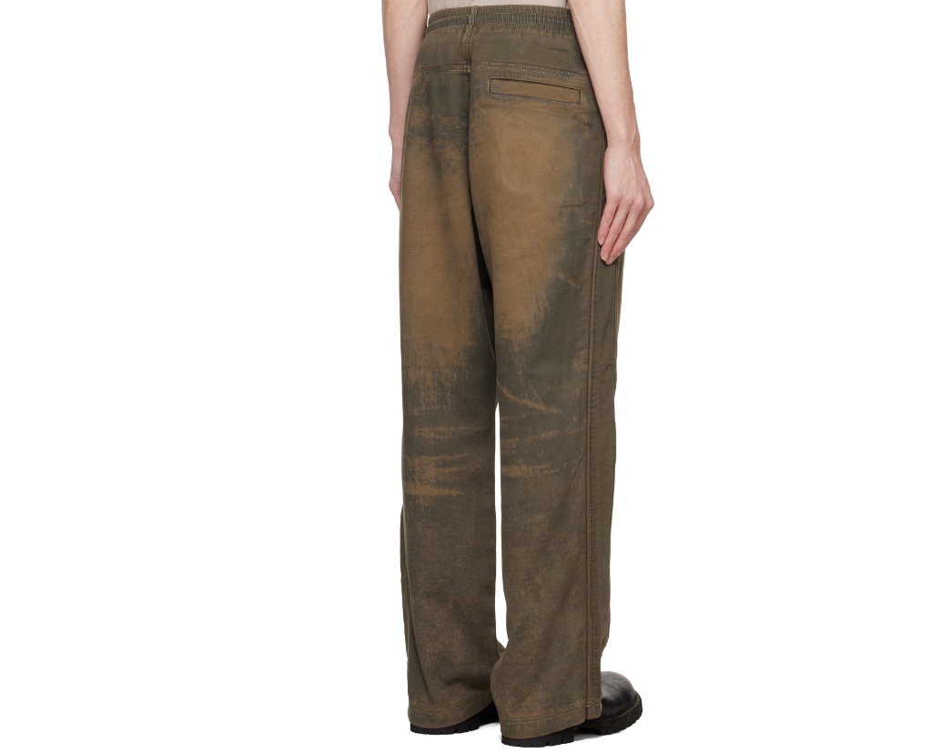 Diesel Elastic Waistband Sweatpants In Brown