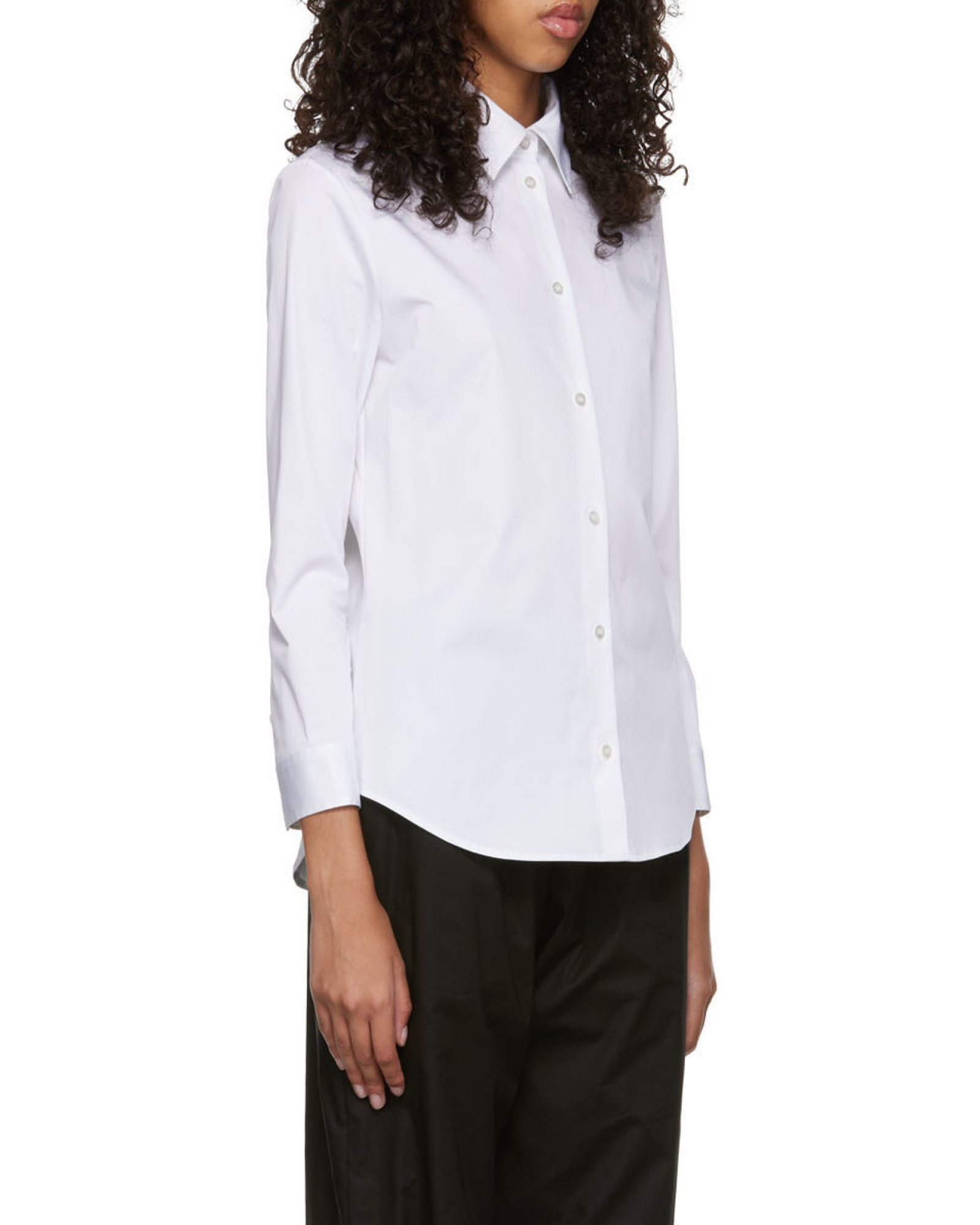 The Row Long-sleeve Cotton Shirt In White