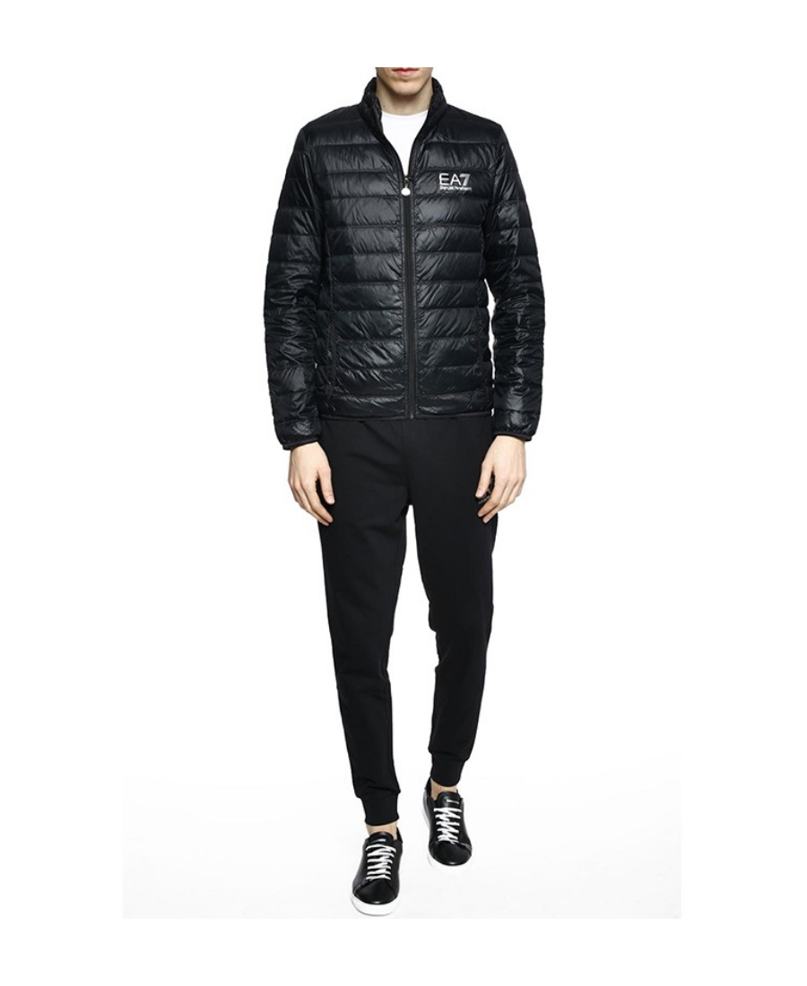 Ea7 Zip Up Jacket In Black