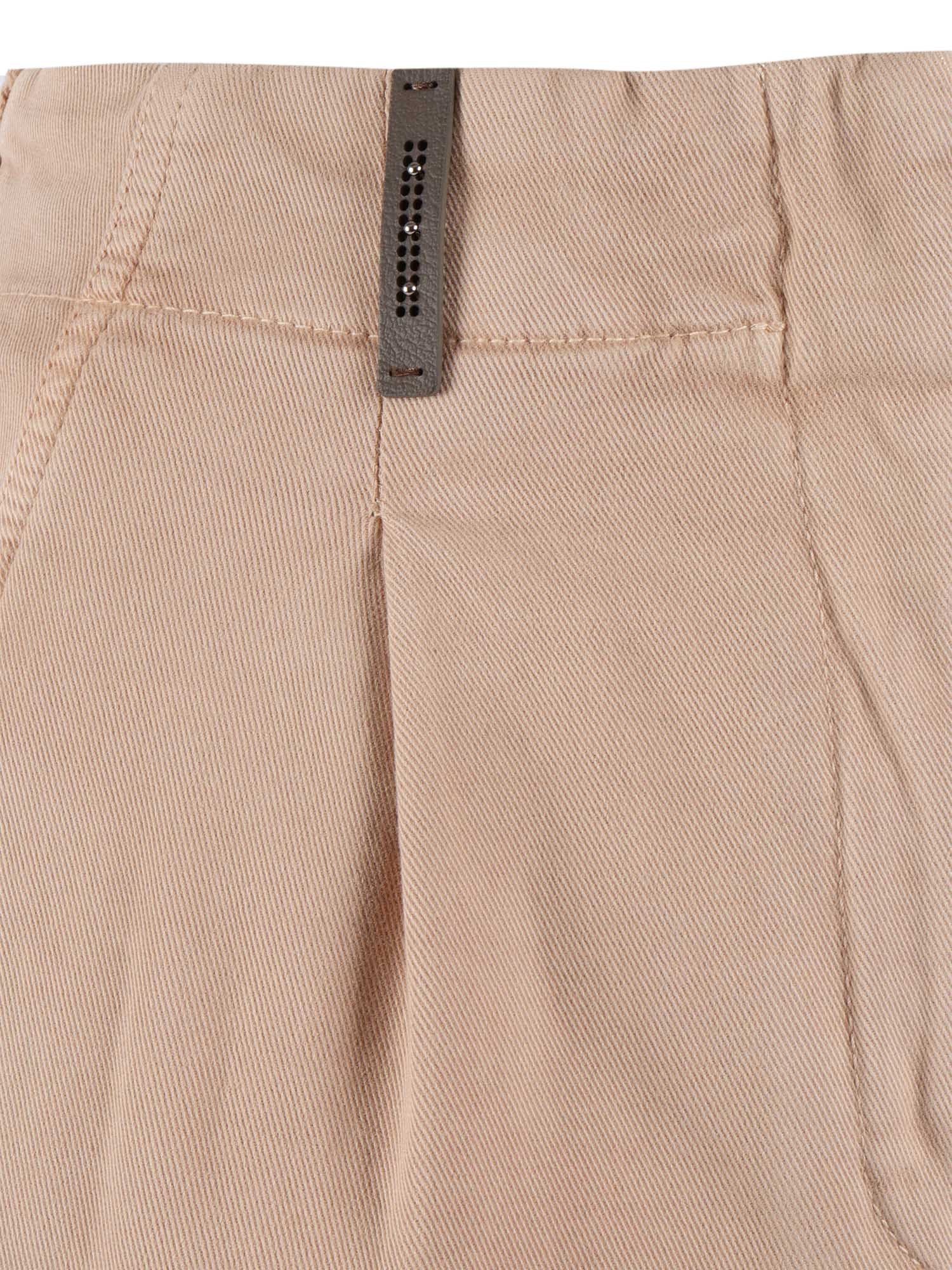 Peserico Cuffed Trousers With Front Pleats In Neutral