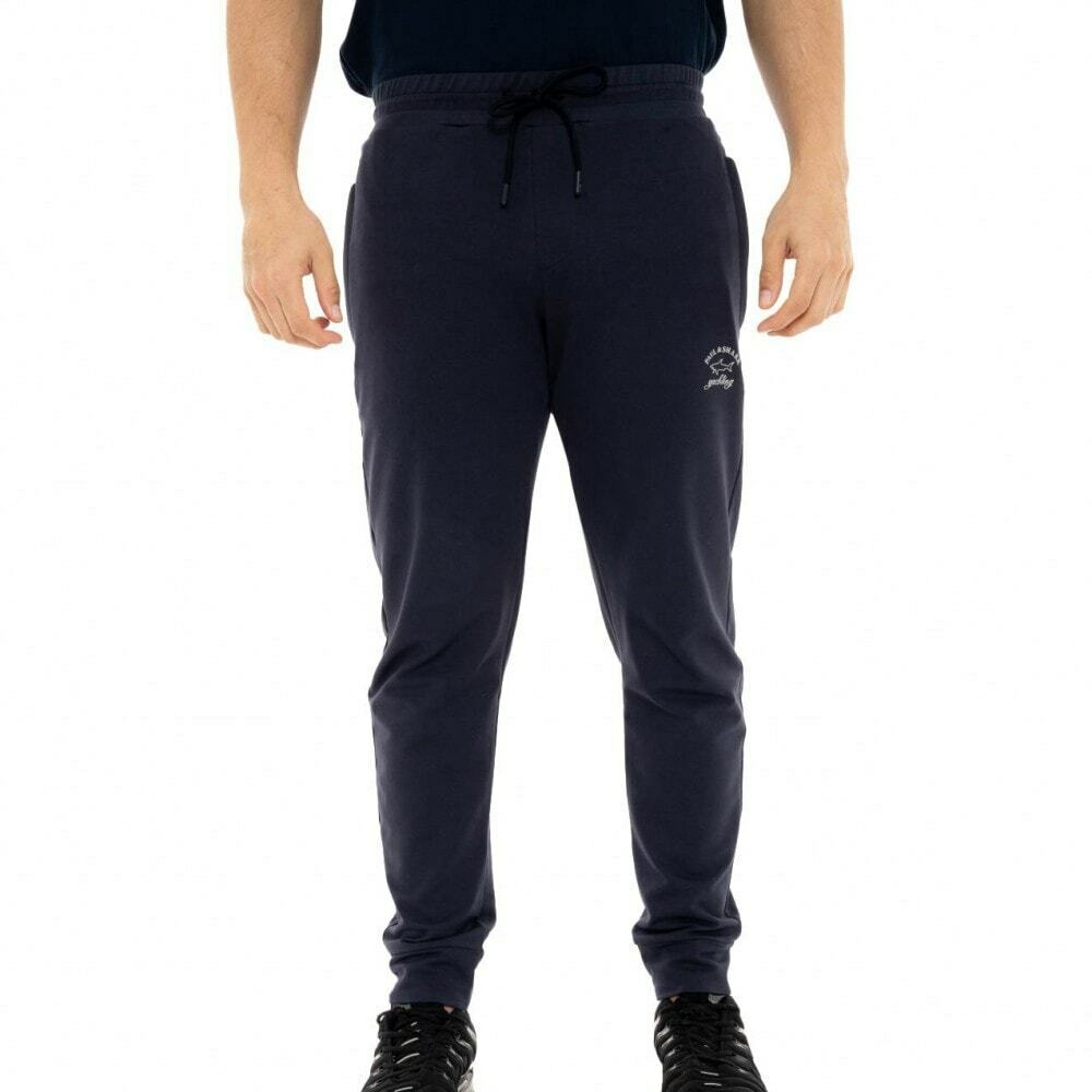 Paul & Shark Logo-print Tapered Track Trousers In Black