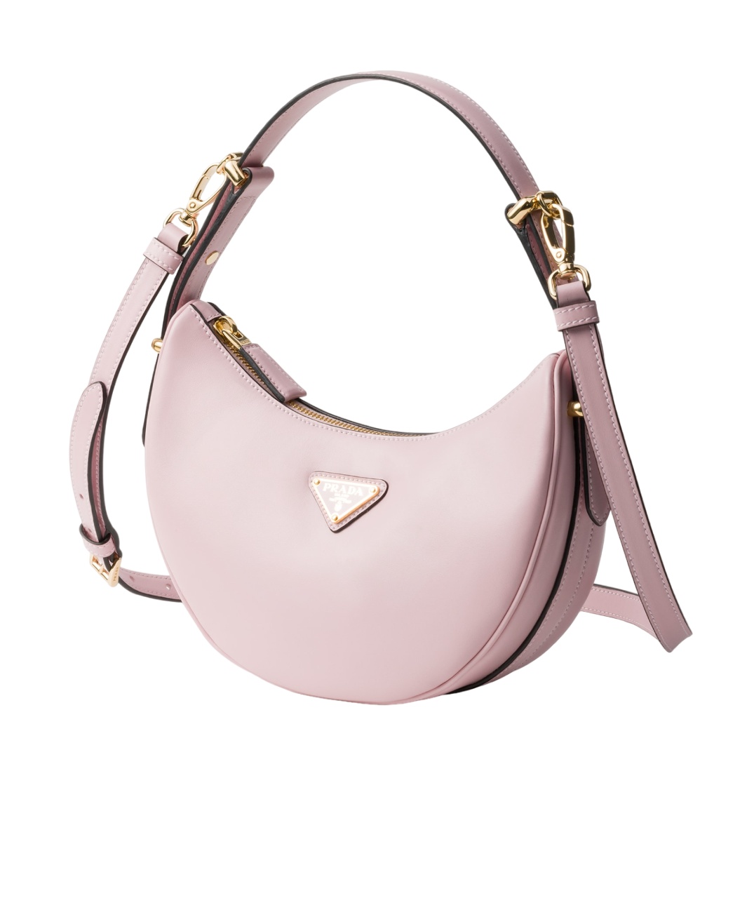 Prada Triangle-logo Saffiano Leather Wallet In Snow Pink