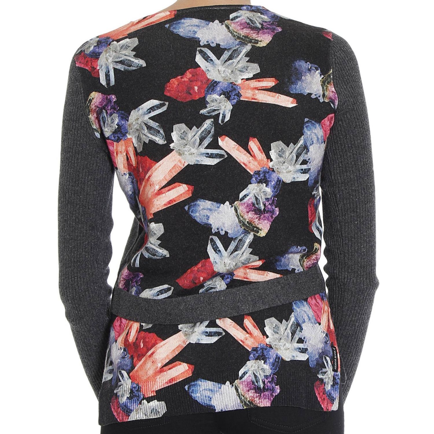 Shop Armani Jeans Round-neck Sweater In Black