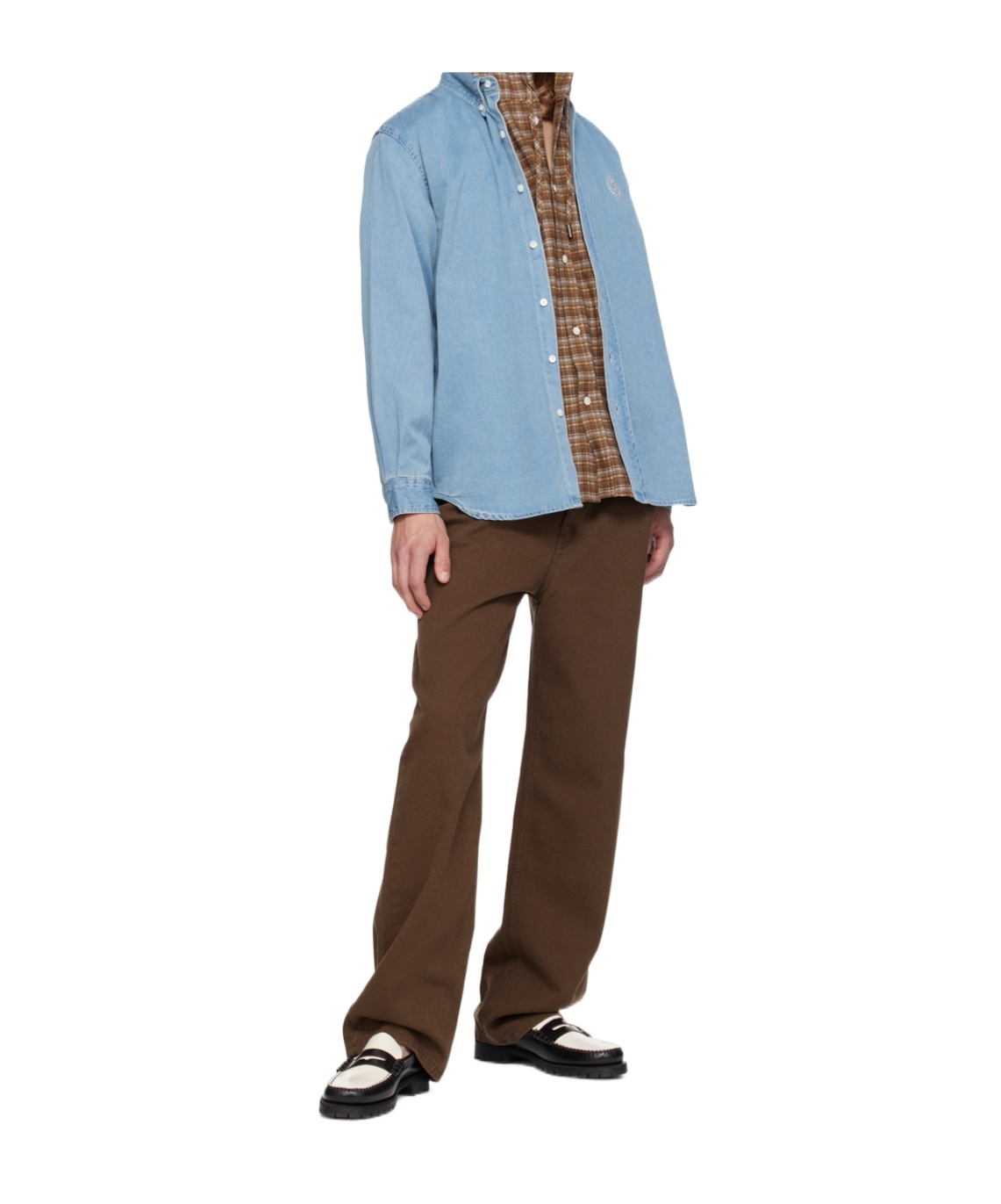 Dunst Low-rise Baggy Jeans In Brown