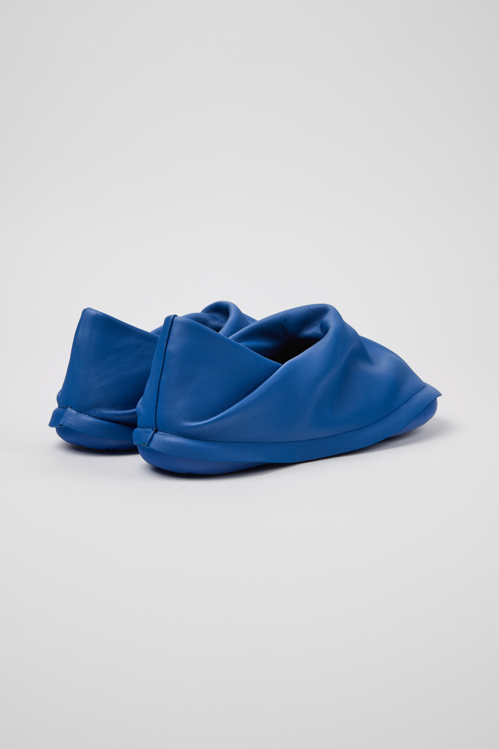 Camper Round Toe Flat Shoes In Blue