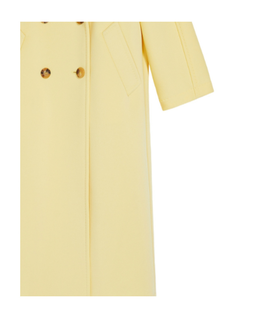 Max Mara Double-breasted Coat In Yellow