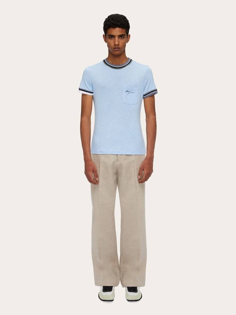 Ferragamo Short-sleeved T-shirt In Blue