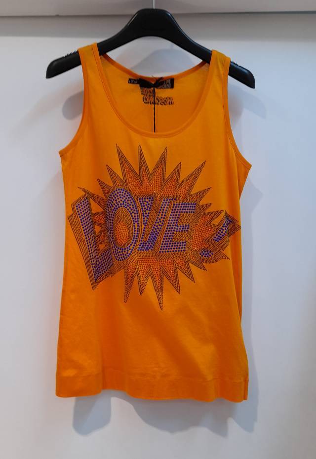 Moschino Sleeveless Vest In Orange