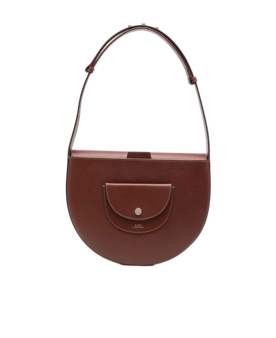 Apc Leather Shoulder Bag In Red