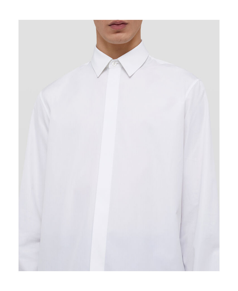 Jil Sander Long-sleeve Poplin Shirt In White