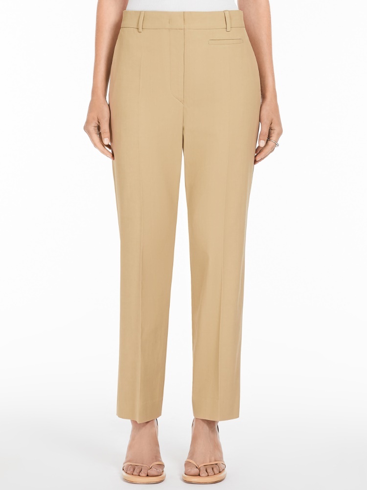 Sportmax Casual Trousers With Low Belt Loop In Nude
