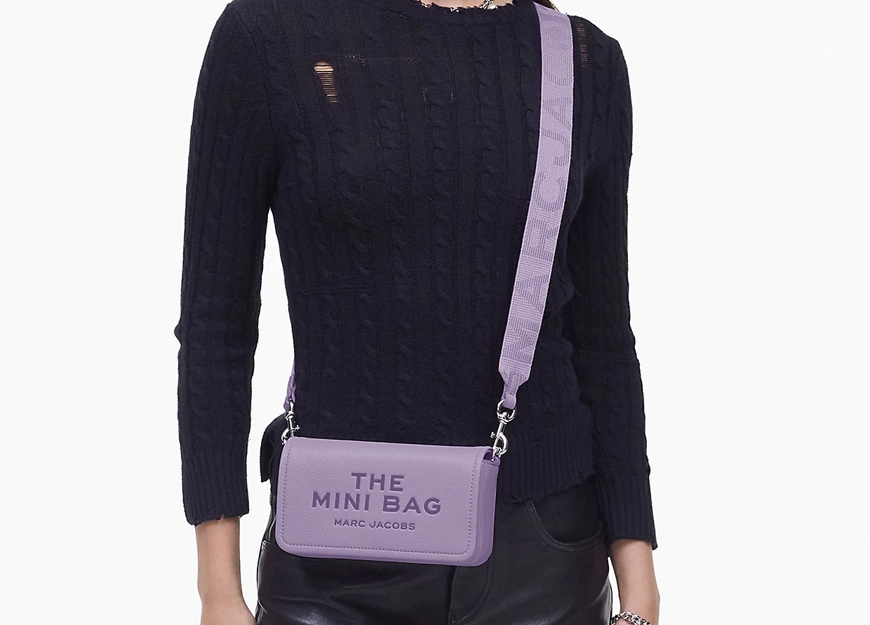 Shop Marc Jacobs Mini Shoulder Bag In Purple