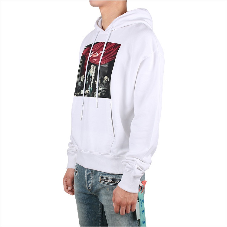 Off-white Caravaggio Painting Over Hood White Blac Fw20 Mens Logo Sweater