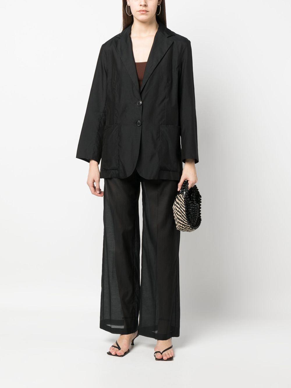 Erika Cavallini Oversized Single-breasted Blazer In Black