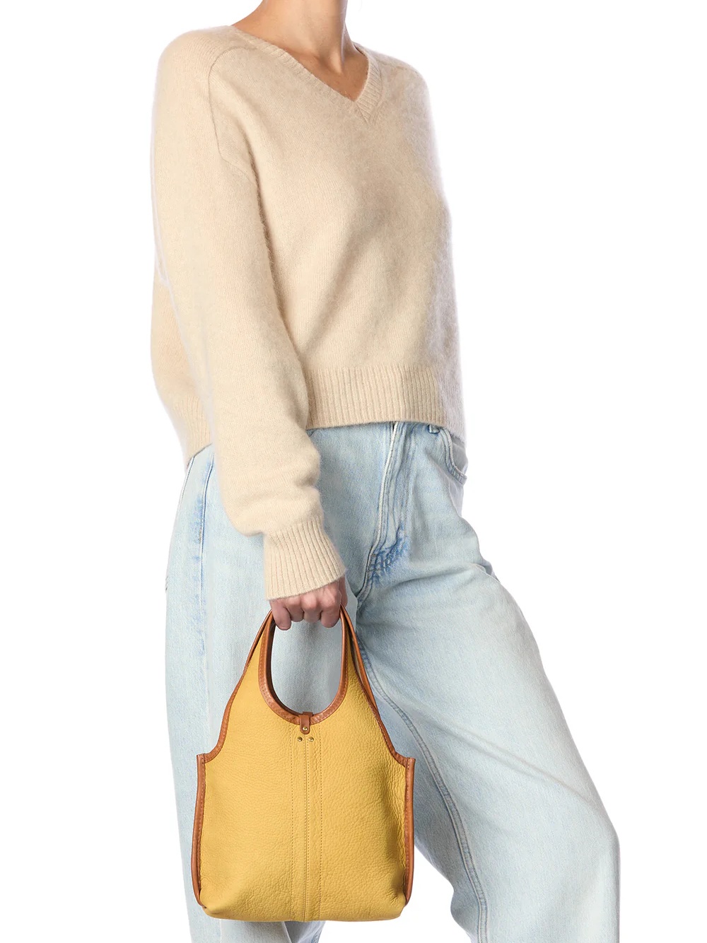 Jérôme Dreyfuss Double Handle Shoulder Bag In Yellow