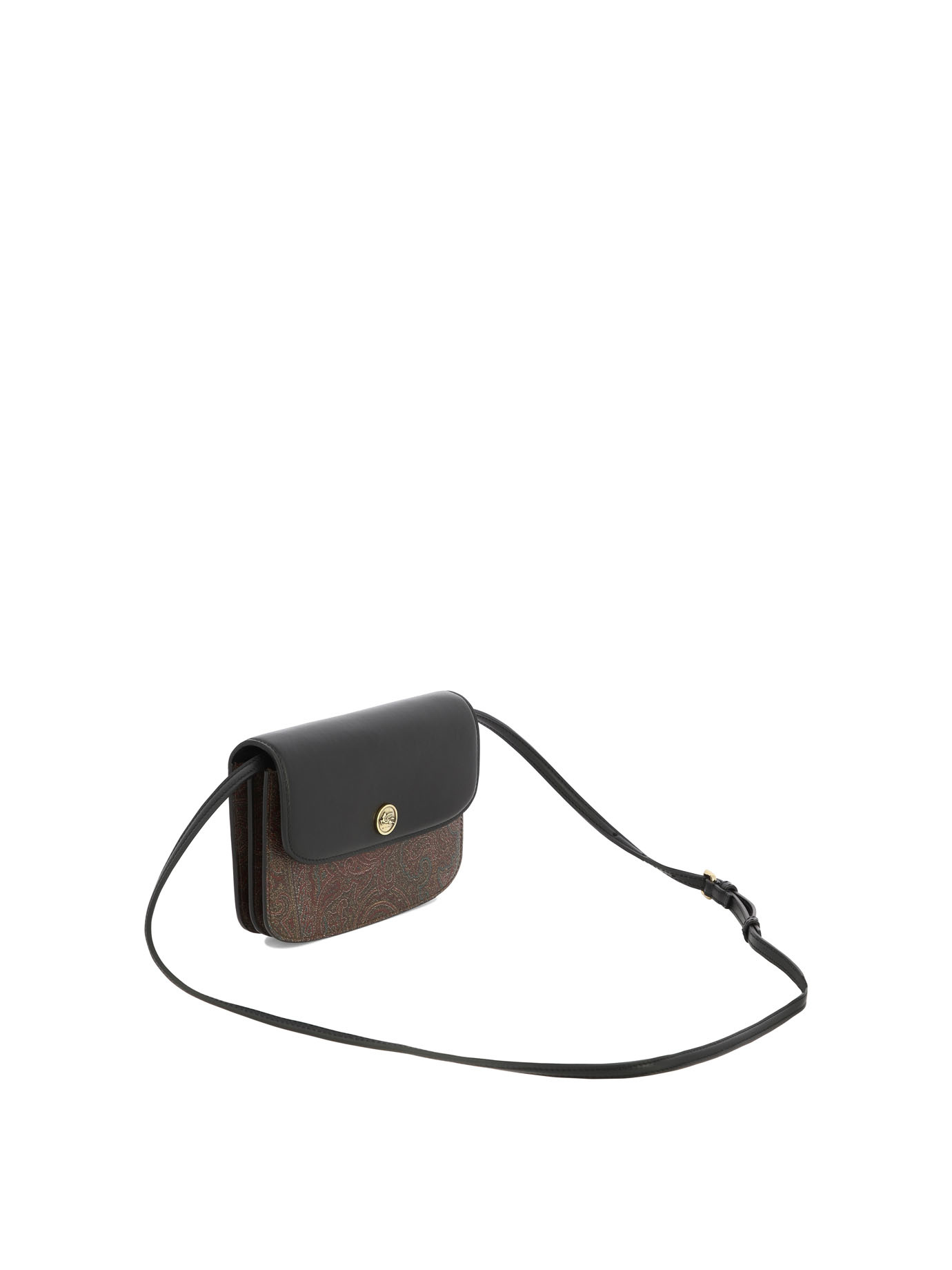 Etro Logo Shoulder Bag In Black