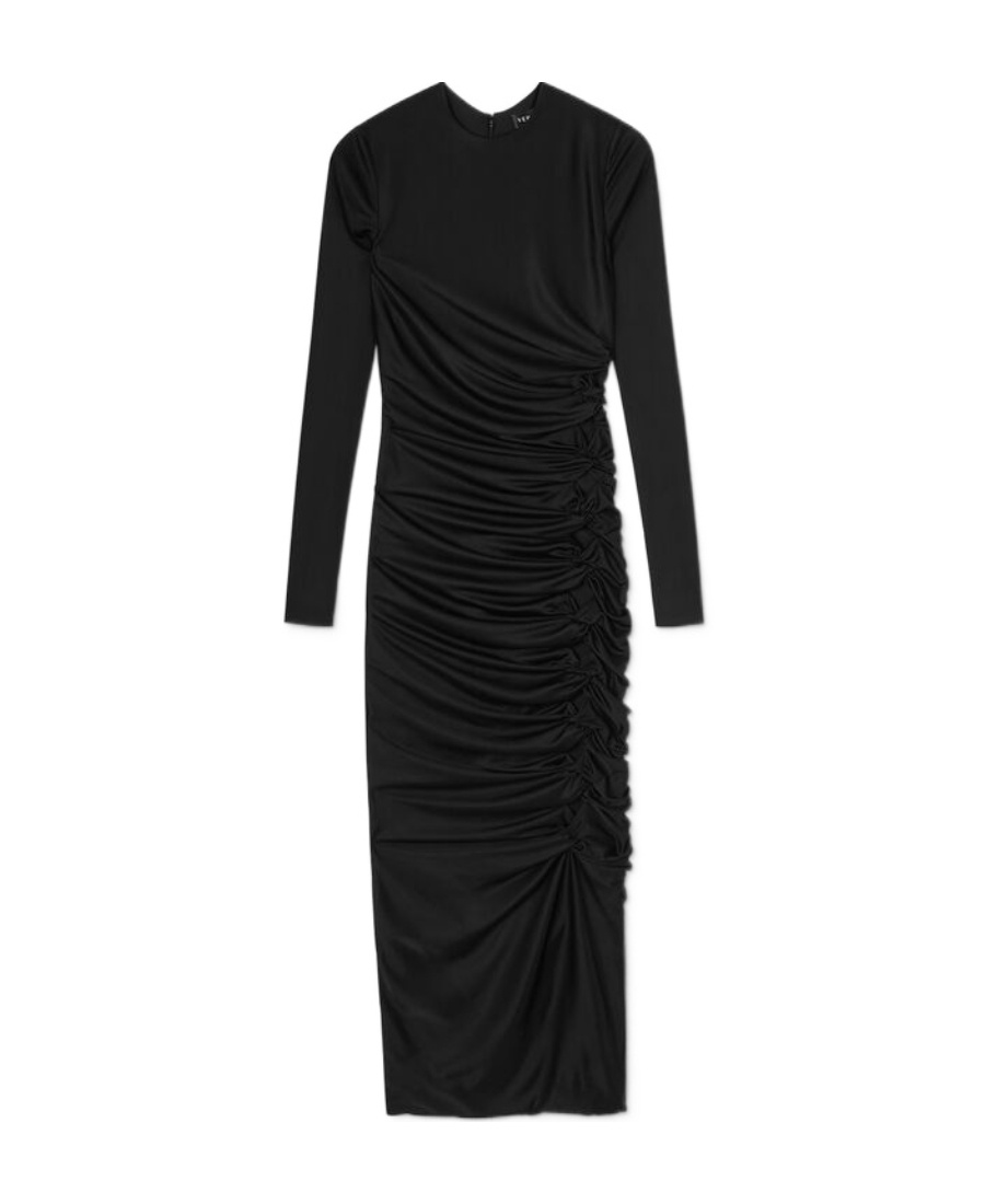 Versace X Dua Lipa Cut-out Midi Dress In Black