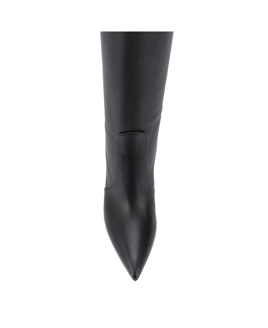 Gianvito Rossi Hansen 85 Leather Knee Boots In Black