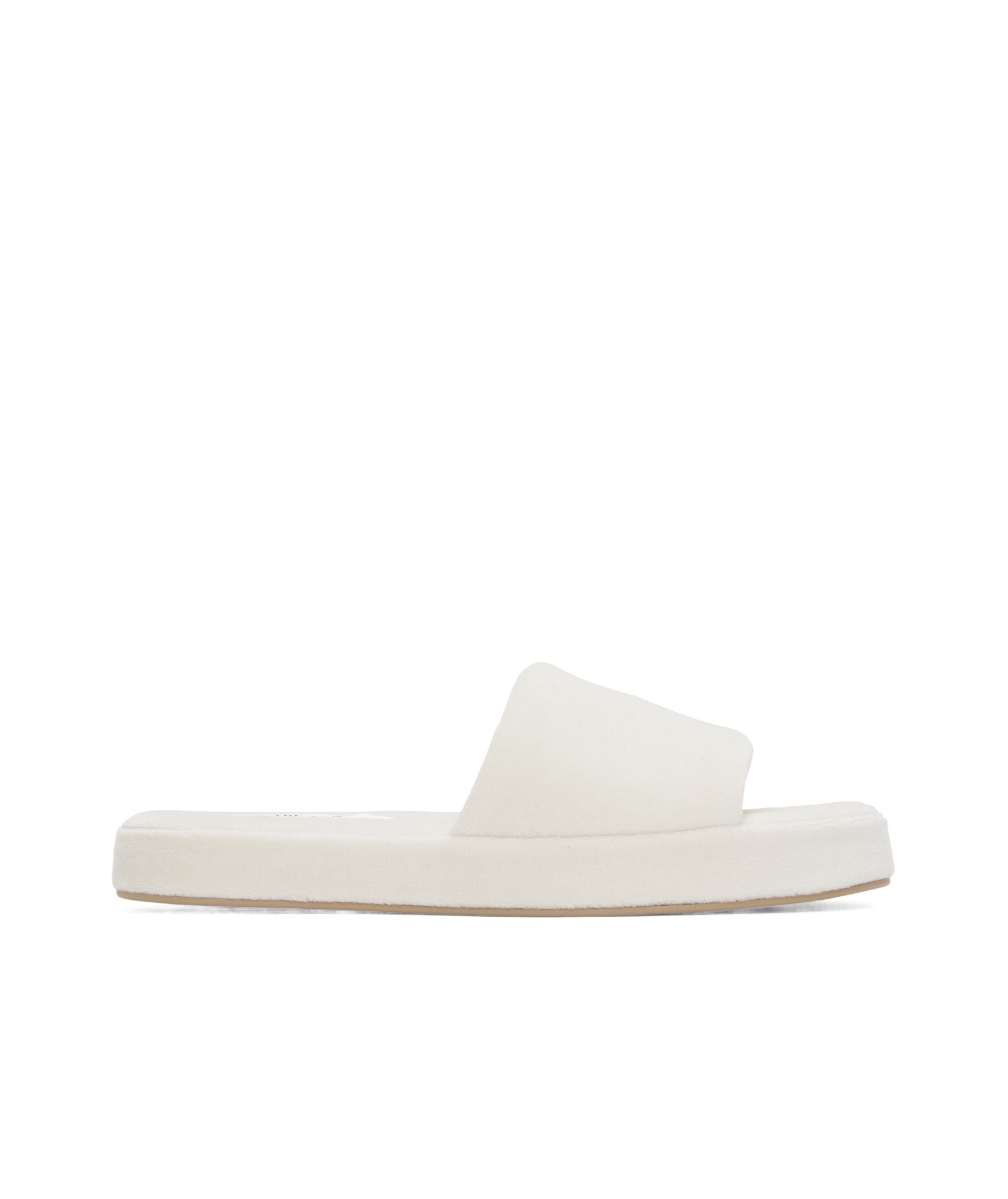 The Row Pillow Cozy Cotton Open-toe Slippers In White