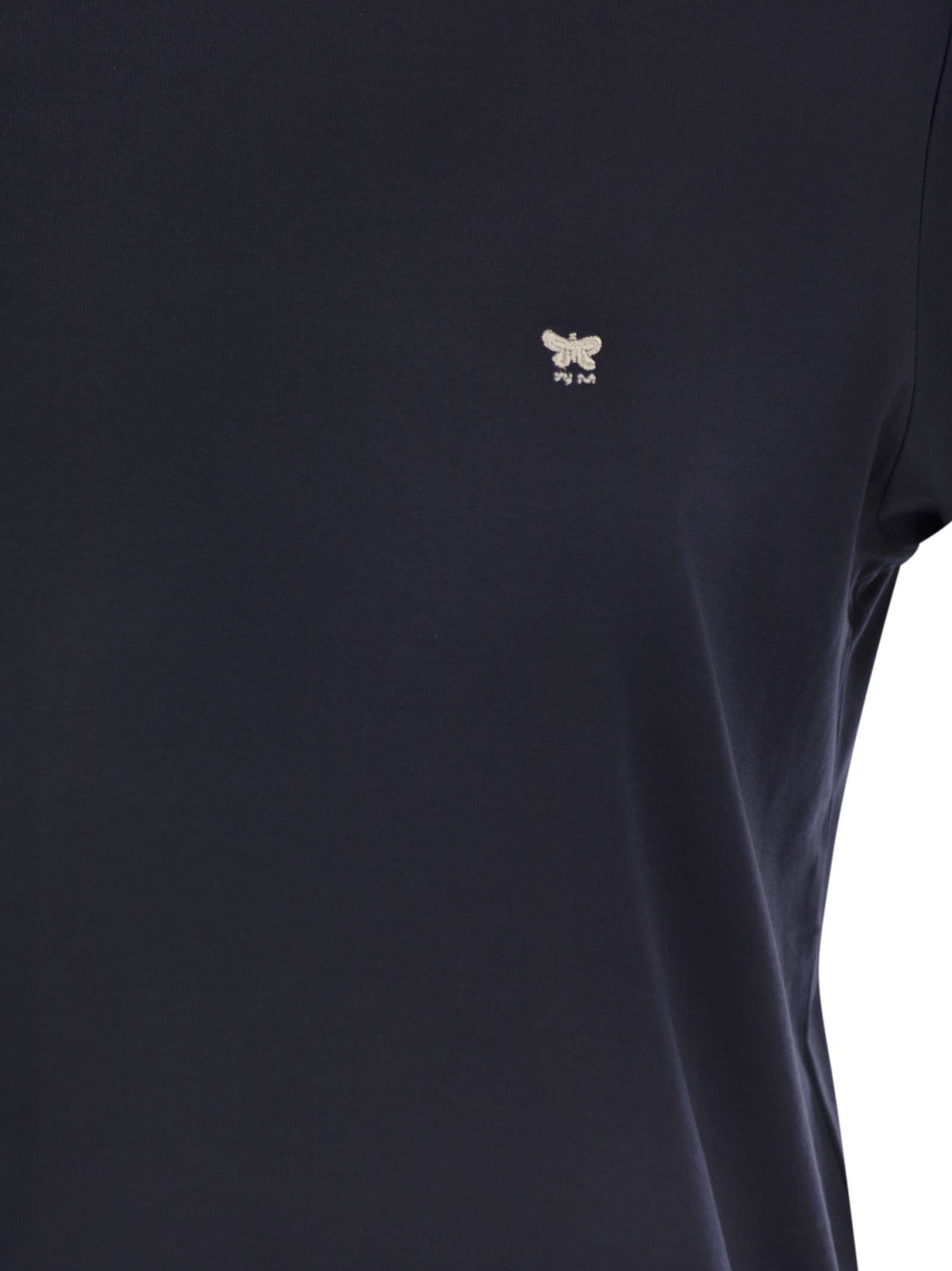 Weekend Max Mara T-shirt With Round Neck And Short Sleeves In Black