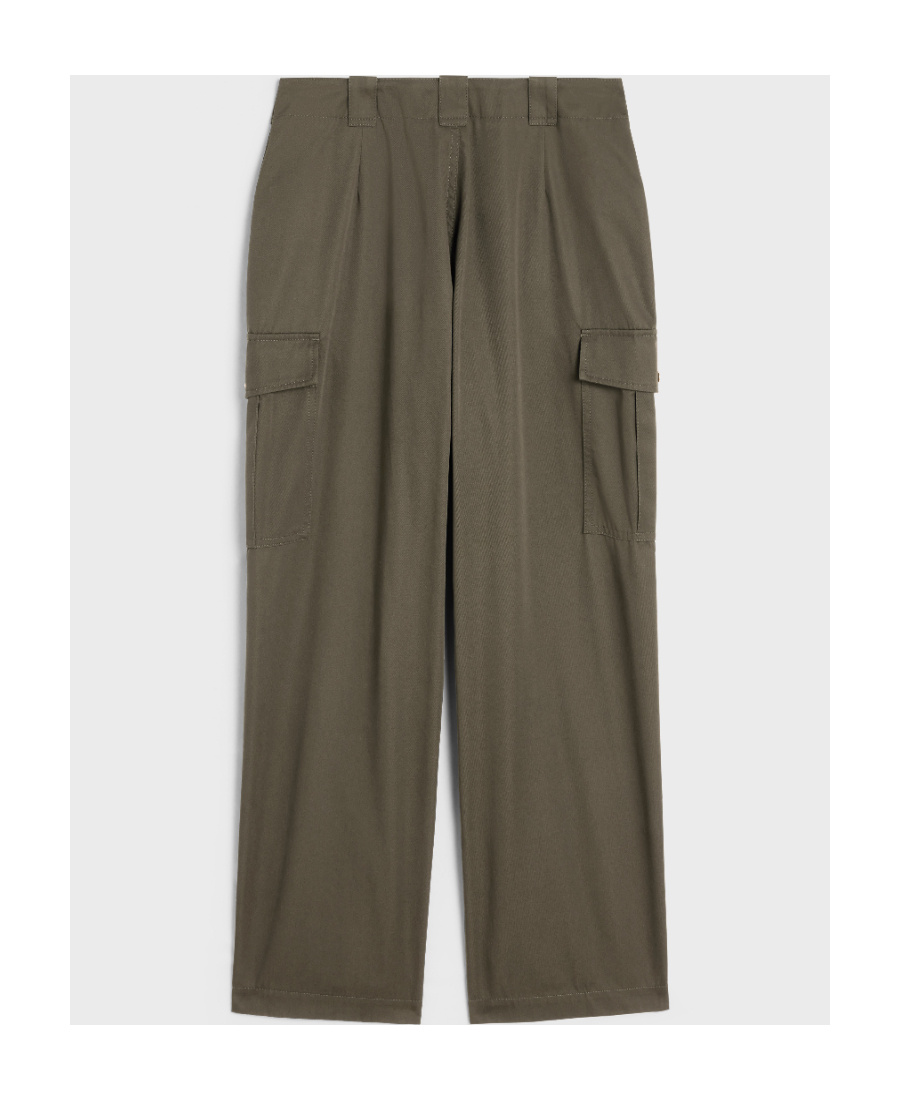 Celine Middle Waist Casual Pants In Green