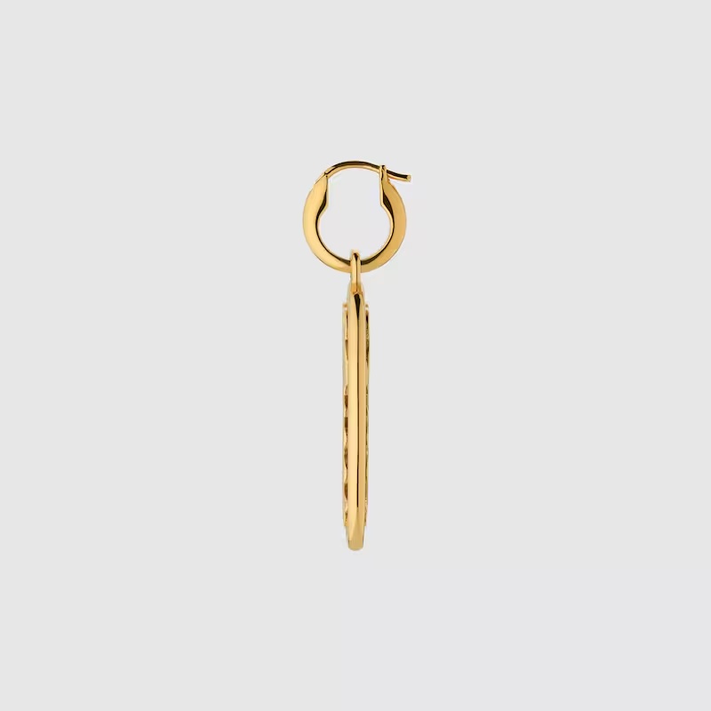 Gucci Logo Earring In Yellow
