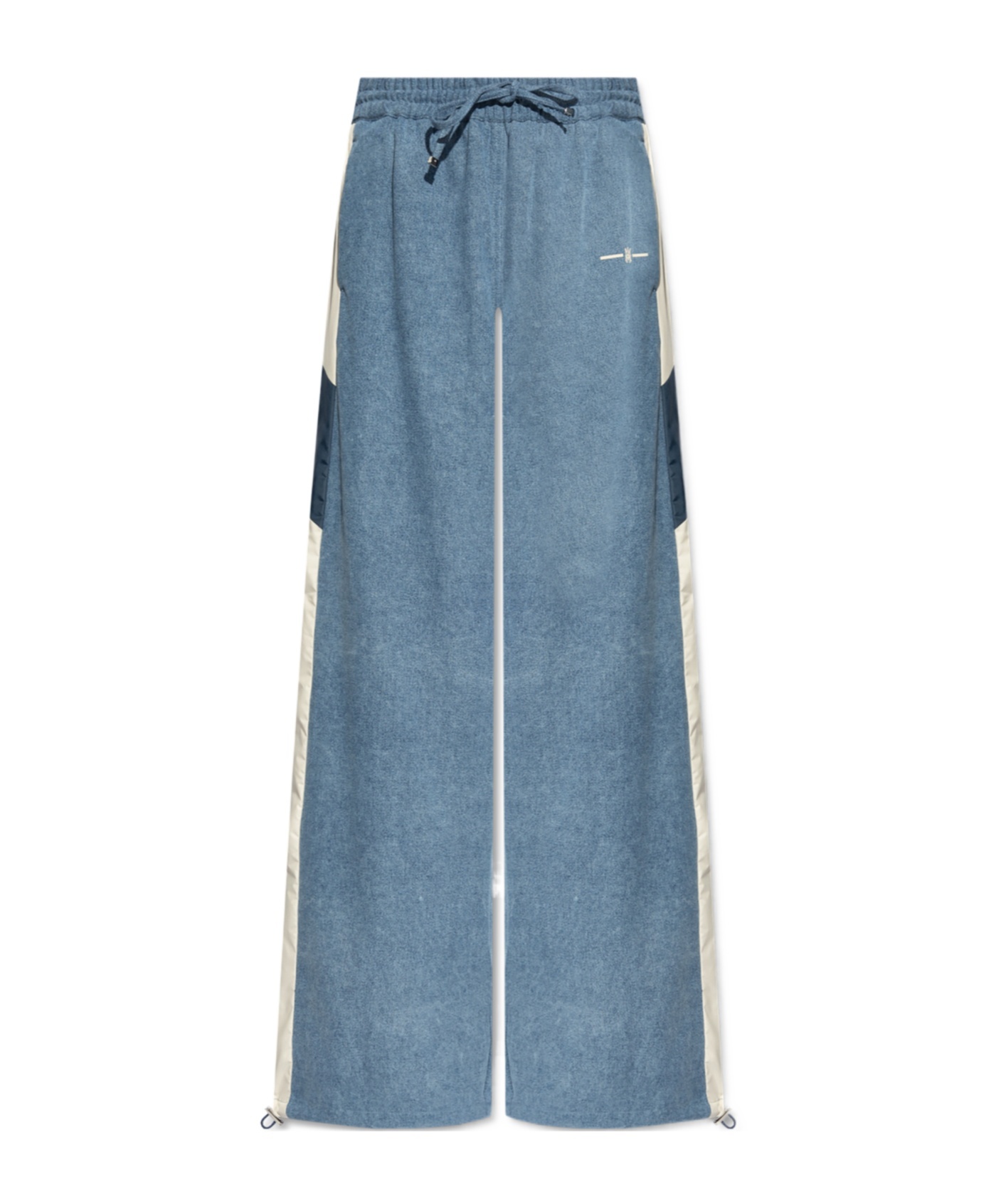 Amiri Side-stripe Chambray Pull-on Track Pants In Blue