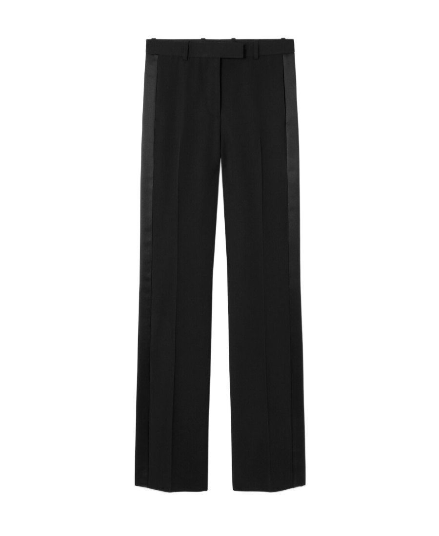 Versace Straight-leg Virgin Wool Trousers In Black