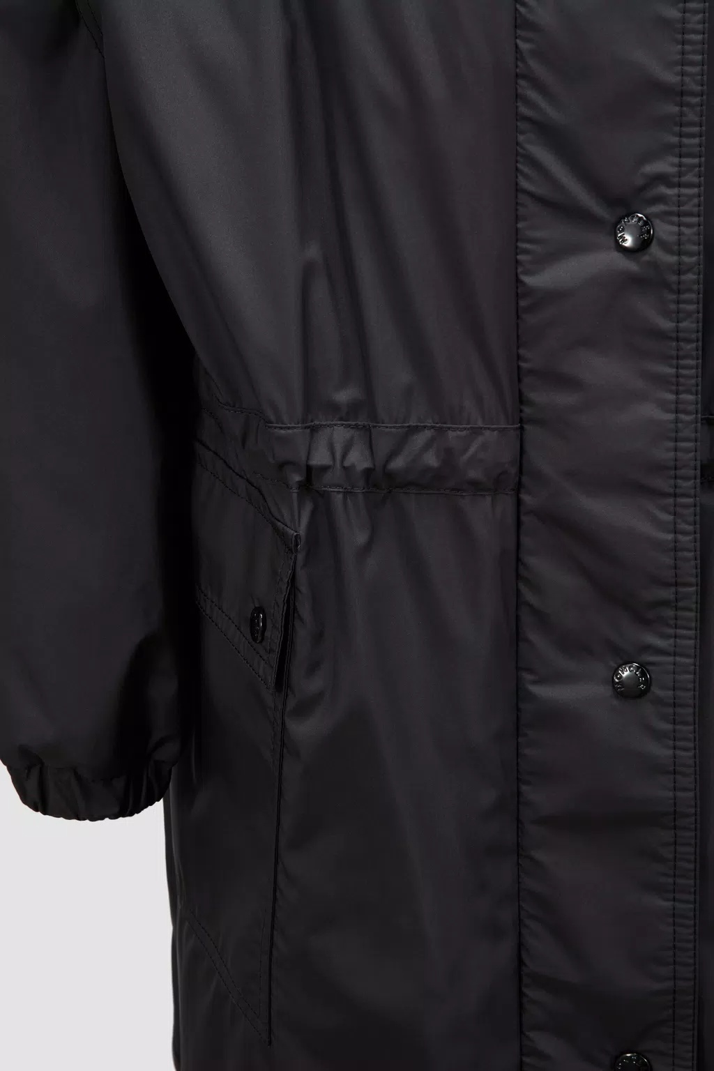 Moncler Ioudith Hooded Raincoat In Black