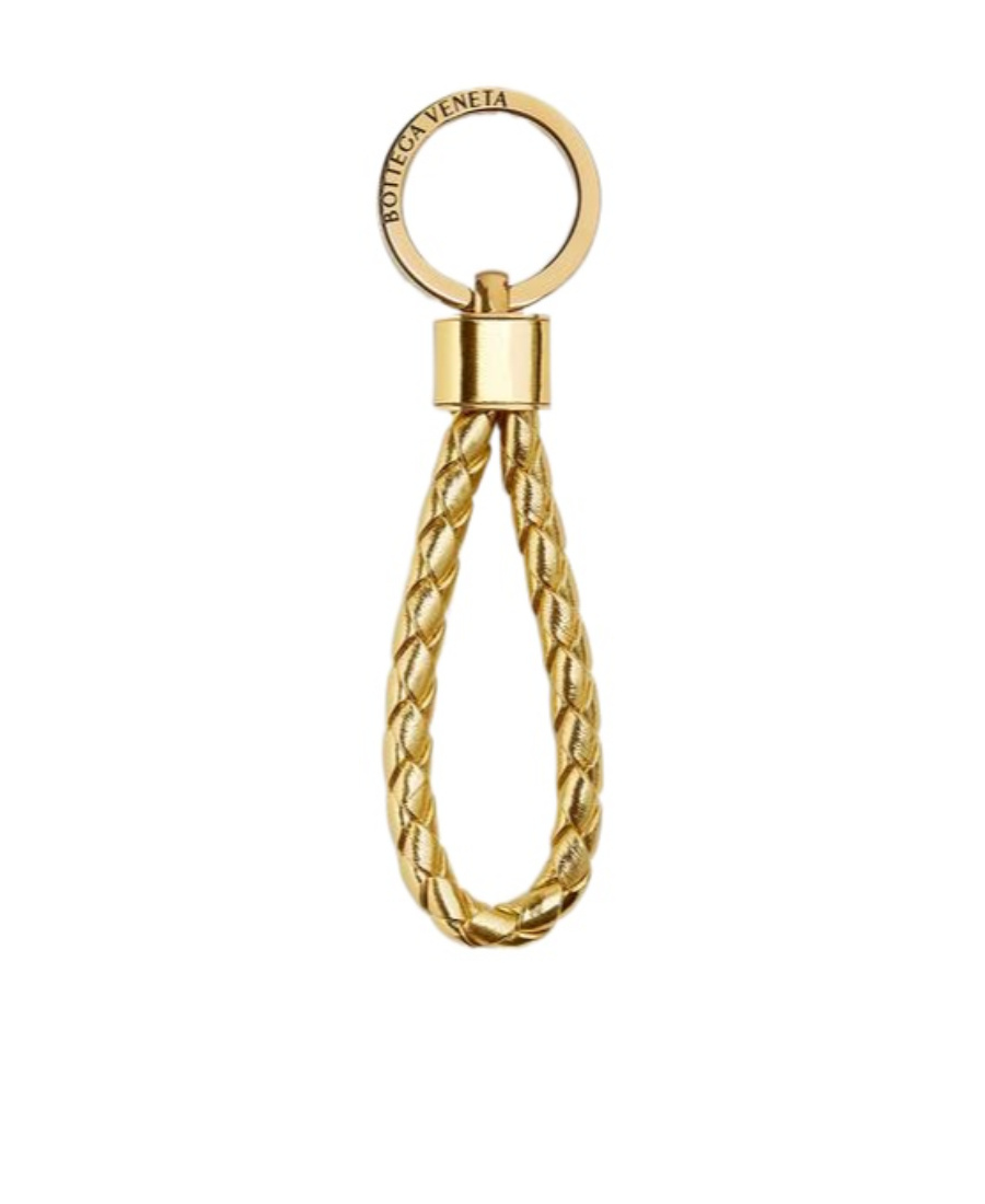 Bottega Veneta Keychain Weave Accessories In Yellow