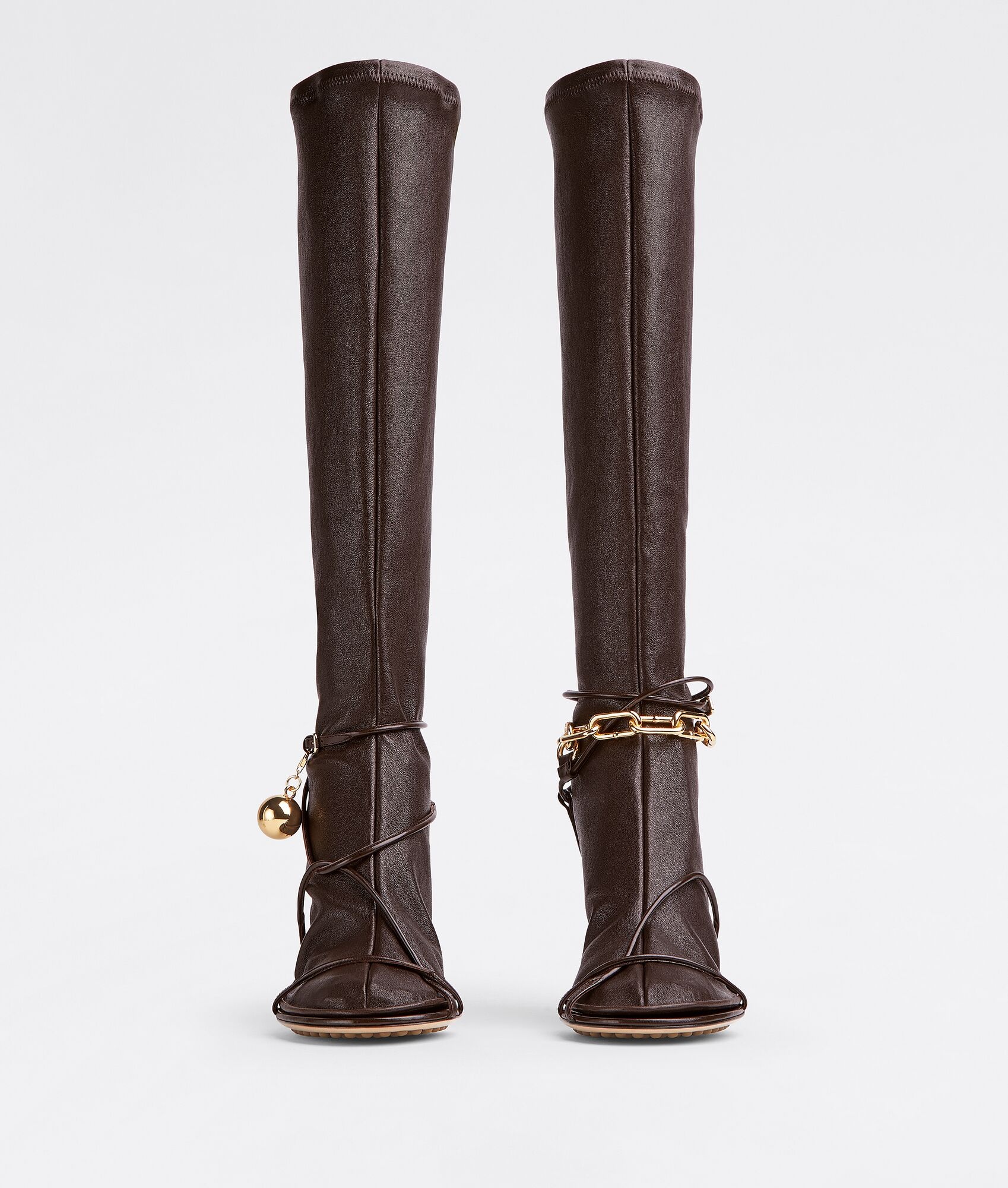 BOTTEGA VENETA DOT HIGH LEATHER BOOTS