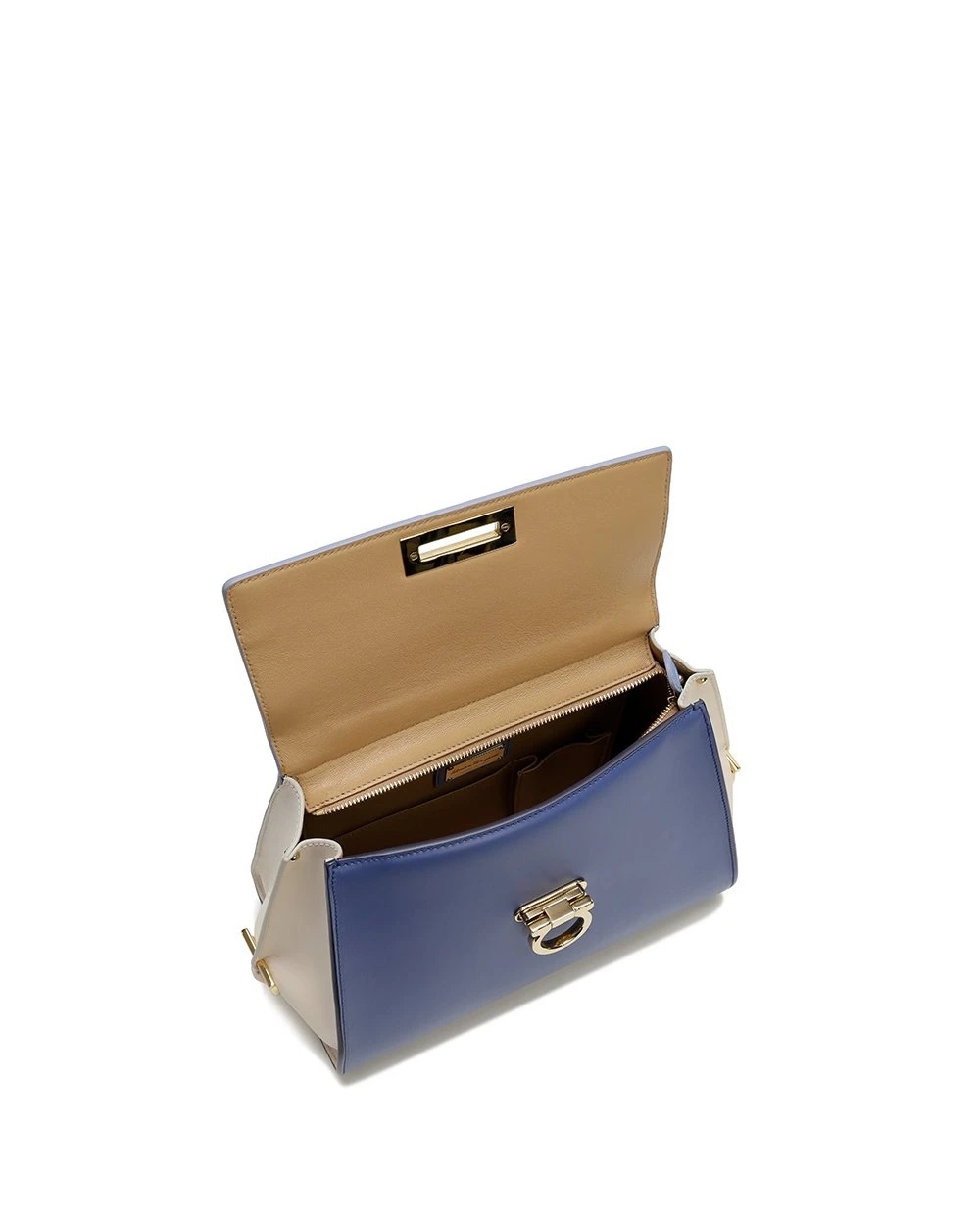 Ferragamo Sofia Logo Handbag In Blue