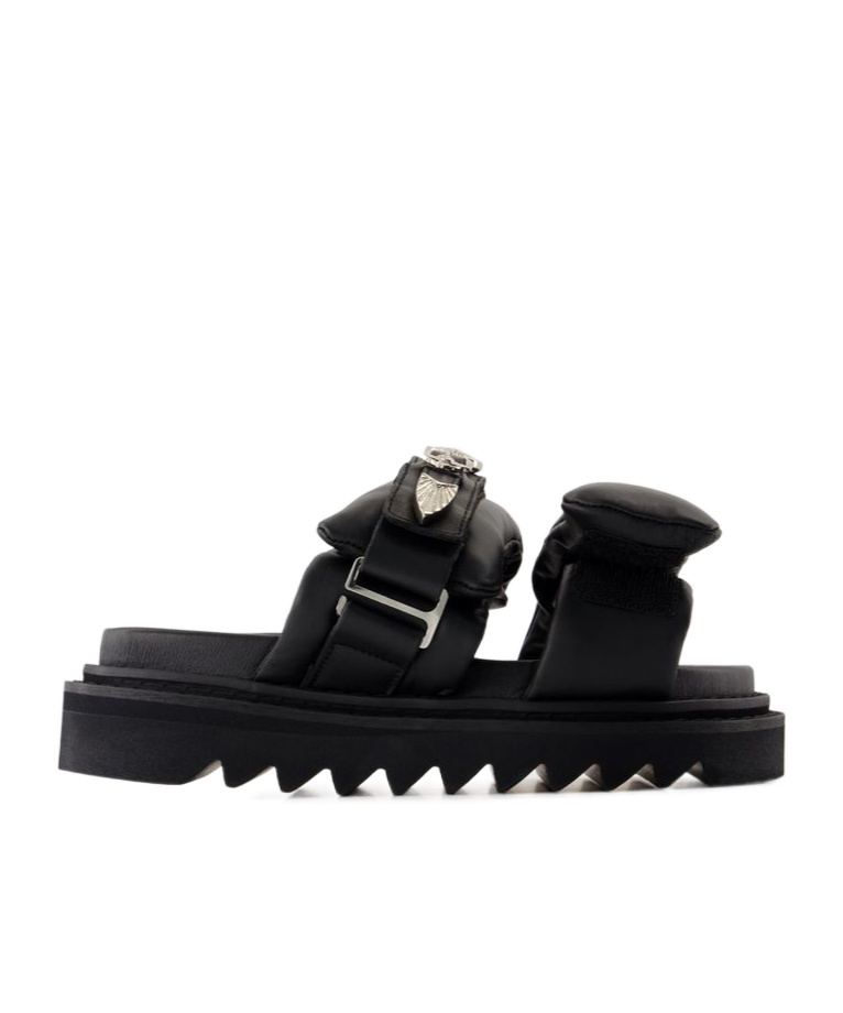 Toga Pulla Chunky Sole Sandals With Padded Straps In Black