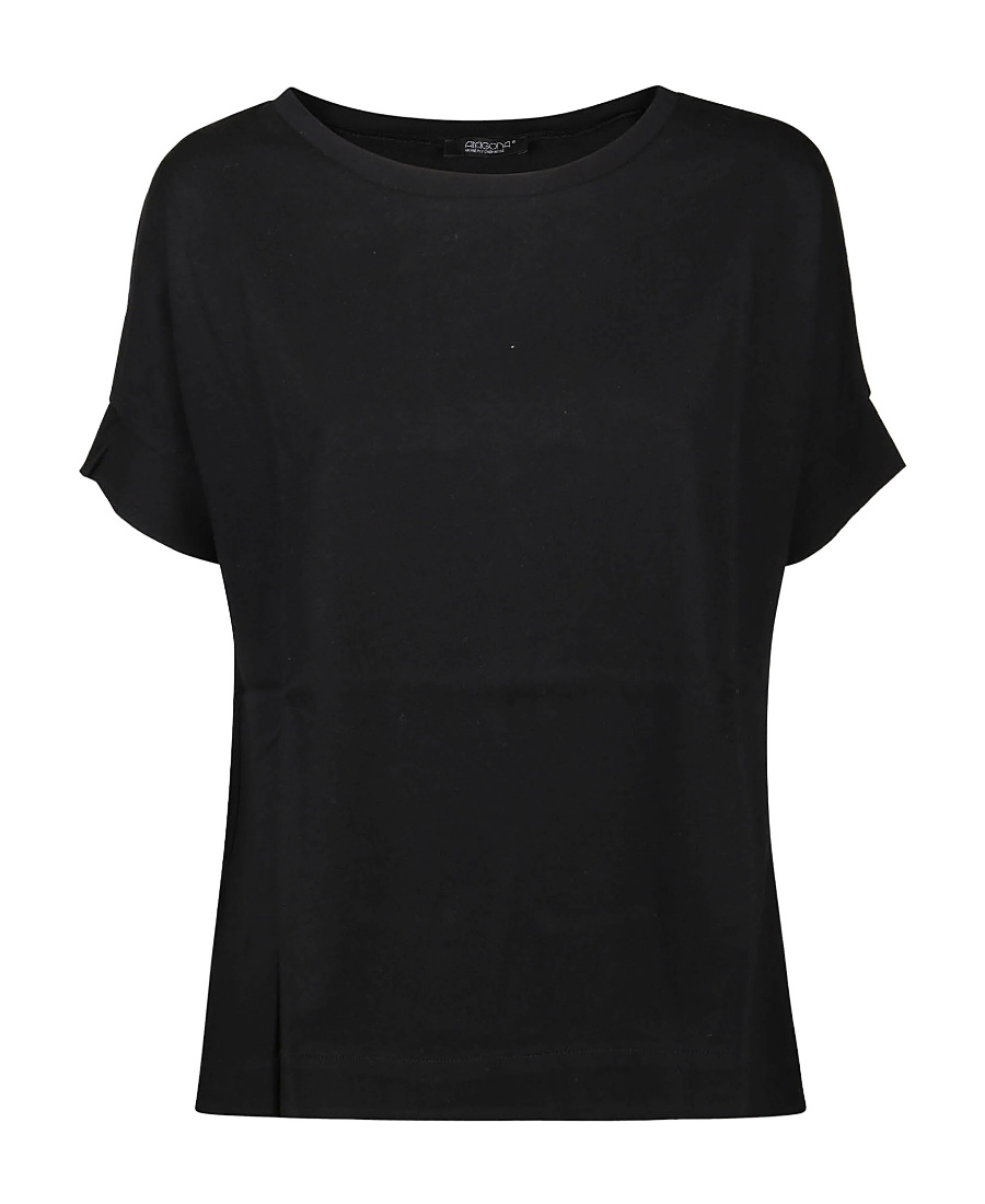 Aragona T-shirt With Round Neck And Short Sleeves In Black