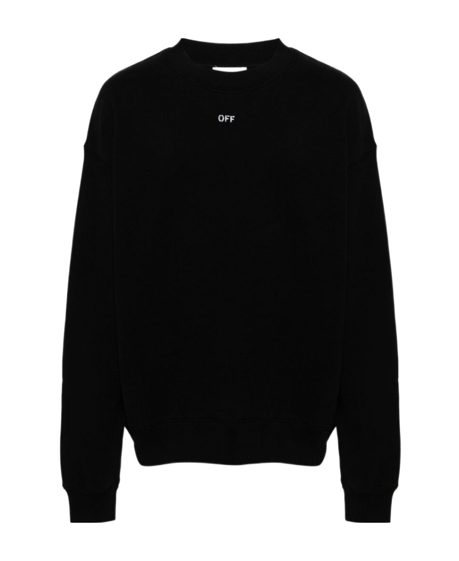 Off-white Logo Printed Crewneck Sweatshirt In Black
